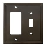 Cosmas 25077-orb Oil Rubbed Bronze Single Toggle / GfiデコラRockerコンボ壁スイッチプレートスイッチプレートカバー