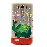 UNEXTATI G3 ケース 高級 TPU ハードカバー 超薄型ケース カバー 衝撃吸収 全面保護 脱着簡単 クリア 透明 LG G3カバー Cover (P1 グリーン)