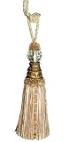Xia Home Fashions Artisan Oversized Glass Ball Tassels, Ivory
