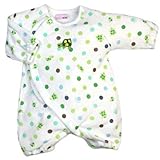 【フィットオール】GN系水玉＆カメ編みモチーフ (50-60)