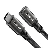 aceyoon USB C 延長ケーブル 0.5M USB 3.1 Gen 2 10Gbps 高速データ転送 4K@60hz解像度 タイプ C 延長コード 100W/5A急速充電 ナイロン編み オス-メス Type-C 各機種対応