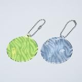 交通安全用反射シートキーホルダー　ゼブラ型　2個セット