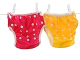 Three Little Imps Set of 2 Baby Swim Nappies-0-1 year old-Purple, Yellow or Pink by Three Little Imp