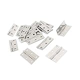 Saim 1.8 "シルバートーンメタル戸棚キャビネット突合せヒンジ20個