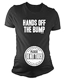レディースマタニティTシャツHands Off The Bump Please Do Not Touch面白い妊娠ギフトby BritTot US サイズ: L カラー: ブラック