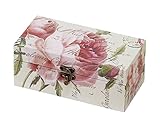 丸和貿易 ル・タンブル キャンバス レクト ボックス スウィート ローズ ピンク 薔薇 可愛い お洒落 姫 花 プリンセス インテリア 収納 アンティーク 小物入れ