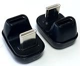 Access 【 U型 180度 10Gbps 2個セット 】USB Type C 変換 アダプター U字 U型 180° タイプC 変換アダプタ 180度 オス メス 10Gbps USB3.2 Gen2 高速転送 延長コネクタ + マイクロファイバークロス付き EC101U-2P