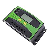 D DOLITY 30A　ソーラーパネル充電器　コントローラ　ランプスイッチ　省エネ　12V / 24V　ソーラーパネルコントローラ