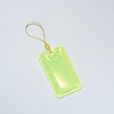 交通安全用リフレクター（反射シートタグ）長方形型35mm×65mm 黄色