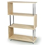 タンスのゲン ジグザグラック 3段 幅80cm オープンラック ホワイトオーク 39100014 AW