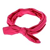 Domybestベビーヘアバンド 　リボン　キッズ 子供 カチューシャ 髪飾り ヘアアクセサリー 新生児 赤ちゃん 出産祝い 祝い 誕生日 記念日 撮影に 7色 (バラ色)