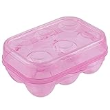 uxcell エッグホルダー 　 卵ホルダー　ホルダ収納　6卵　クリアフクシア　 プラスチック　ピクニック　キャンプ用