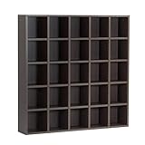 arne 本棚 日本製 完成品 5列 5段 幅120cm 高さ120cm 可動棚 シェルフ コミック収納 ラック H-001 5×5 ダークブラウン