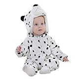 ベビーロンパースHosam 子供服　赤ちゃん　男の子　女の子　動物　コスチューム 可愛い　柔らかい　秋冬衣装　室内　子供の誕生日プレゼント　出産お祝い (90, ユキヒョウ)