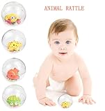 動物透明ハンドボール早期教育パズルRattle Rollingベビーおもちゃ子供のためのギフト最適 – waymine