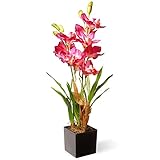 National Tree 25 Inch Purple and Pink Orchid Flowers with Black Square Base (NF36-5289S)【クリスマス】【ツリー】