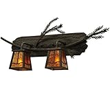 Meydaティファニー136511 Pine Branch Valley View 2ライト化粧台ライト器具、幅25 "