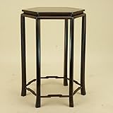 いよじ園 【盆栽卓】吉田作 黒檀 六角高卓（貴風用-大-）（新品）[一辺：15.5cm］【盆栽道具】【飾卓】【花台】