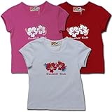 雛菊 ハイビスカスの 短袖 Tシャツ（濠Du）ホワイト100cm(下)