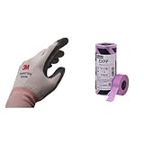 3M コンフォートグリップ グローブ グレー Lサイズ & 塗装用マスキングテープ 18mm幅 7巻