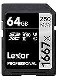 レキサー Lexar Professional 1667x SDXC UHS-IIカード 64GB LSD64GCBJP1667