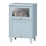 frs-9055f　sil-frs-9055f　フラップラック　キャビネット サイドボード リビングボード 飾り棚　おしゃれ 安い かわいい　ブルー　幅60cmまで　フレンチカントリー　　フレンチシャビー