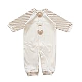 日本製　オーガニックコットン　クマモチーフのツーウェイオール　Amorosa mamma　アモローサマンマ