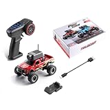 WL 1/64スケール RCトラック、APP自動ペアリング フルプロポーショナル FPVミニRCトラックモデル（カメラ付き）、ジャイロスコープ搭載 高速全地形対応 RCオフロードカー