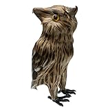 Baosity フクロウ　鳥の置物　人工フェザー　生き生き　庭の装飾　デコイ　インテリア　全9種選択　 - ブラウン＃2