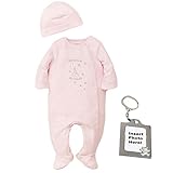 リトルミー 未熟児新生児用フッティ スリープアンドプレイパジャマ 脚付きパジャマと帽子 男女 US サイズ: Preemie カラー: ピンク