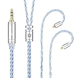 Yinyoo イヤホン リケーブル mmcx 3.5mm 2メートル KBEAR ST16 Plus 5N単結晶銅銀メッキ 16芯 イヤフォン ケーブル 2M長さ 音質改善 イヤモニ アップグレードケーブル hi-fiオーディオ ヘッドフォン 交換用リケーブル （白と青・mmcx3.5mm・2メートル）