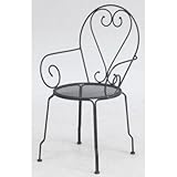 ガーデンチェア ナチュラル&シンプルなスタッキングアイアンチェアー 2脚セット