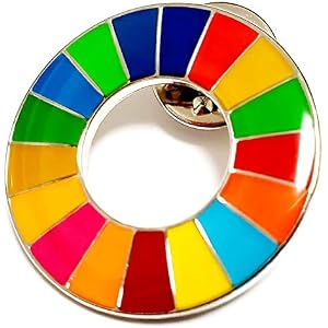SDGs バッジ SDGs バッチ ピンバッジ ピンバッチ 国連 バッヂ バッチ シルバー 国連本部最新仕様 (1個…