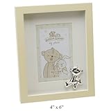 Button Corner MDF Photo Frame with Mount and Metal Bear 4x6 by Widdop Bingham