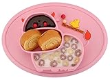 QShare幼児用プレート、乳幼児用のベビープレート、子供向けのポータブルBPA、FDA認定の幼児用食器洗い機、電子レンジ用安全なシリコンプレート（28x20x2.5 cm）
