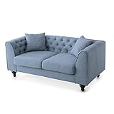 LOWYA （ロウヤ） ソファ 2.5人掛け ろくろ脚 アンティーク調デザイン ファブリック クッション2個付き エレガント クラシック デザイン ネイビー