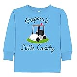 Inktastic – Papaw Littleゴルフキャディ幼児用長袖Tシャツ カラー: ブルー