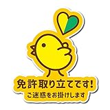 免許取り立てです! ヒヨコ マグネット 車 縦11cm 3カラー (イエロー(艶消し))