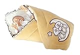 BlueberryShop Embroidered Velour Swaddle Wrap Blanket Sleeping Bag for Newborn, baby shower GIFT 100