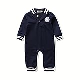 (キッズインタイム)KIDSINTIME ベビー キッズ 子供服 男の子 長袖 カバーオール マリン風 ロンパース 英字 アップリケ アウターウェア ネイビー WHT 80