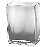 Flower Glass Vase Decorative Centerpiece For Home or Wedding by Royal Imports - Small Rectangle Shap