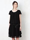 Angeliebe エンジェリーベ マタニティ 授乳口 付 シフォン フレア スリーブ ワンピｰス お宮参り フォーマル 妊婦服 産前 産後 半袖 M ブラック