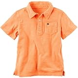 Carter's(カーターズ) ガーメントダイドスラブジャージポロ オレンジ トップス半袖シャツ 7歳【並行輸入】
