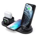 Boobaaa ワイヤレス充電器 Qi認証 6in1 スタンド スマホ機種全対応 5W/10W/7.5W iPhone 14 / 13 / 12 Pro/Pro Max/Galaxy S20 /S10 / S10+ / S9 / Note 10 置くだけ充電 Micro/Type c ios/Android 充電ステーション [並行輸入品]