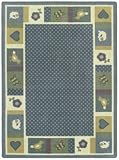 Joy Carpets Kid Essentials Infants & Toddlers Oval Seeing Spots Rug, Soft, 5'4" x 7'8" [並行輸入品]
