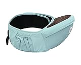 Happylifehere 抱っこひも ウエストキャリー ヒップシート ベビー 赤ちゃん 3-36ヶ月 綿 疲れにくい腰ベルト 使用簡単 ウエストポーチ 便利 出産祝い オールシーズン グリーンB