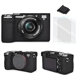 VOVMOEYA ソニー Sony α7CII/ILCE-7CM2/A7CM2との互換性ありカメラケース α7C2専用 ボディケース a7CIIシリコンカメラケース ILCE-7CM2カバー カメラA7CM2専用保護ケース A7C II A7CMark 2 α7C ii 保護バッグ A7CM2対応ケース シリコン製 快適なグリップ 軽量 耐衝撃-ブラック