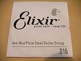 @弦　エリクサー .016　バラ弦　1本 コーティング アンチラスト Elixir　エレキギター弦 アコースティックギター弦　プレーン弦