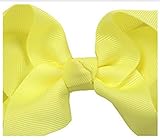 WIN　　ヘアクリップ for ベビー　フルール　　子供キッズ蝶結びヘアピン　子供髪飾り　ヘアクリップ　ヘアアクセサリ (イエロー)