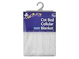 Junior Joy Cot Cotton Cellular Blanket, White by Junior Joy [並行輸入品]